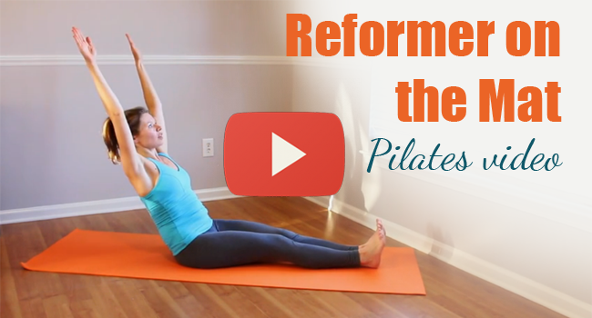 reformer on the mat pilates video
